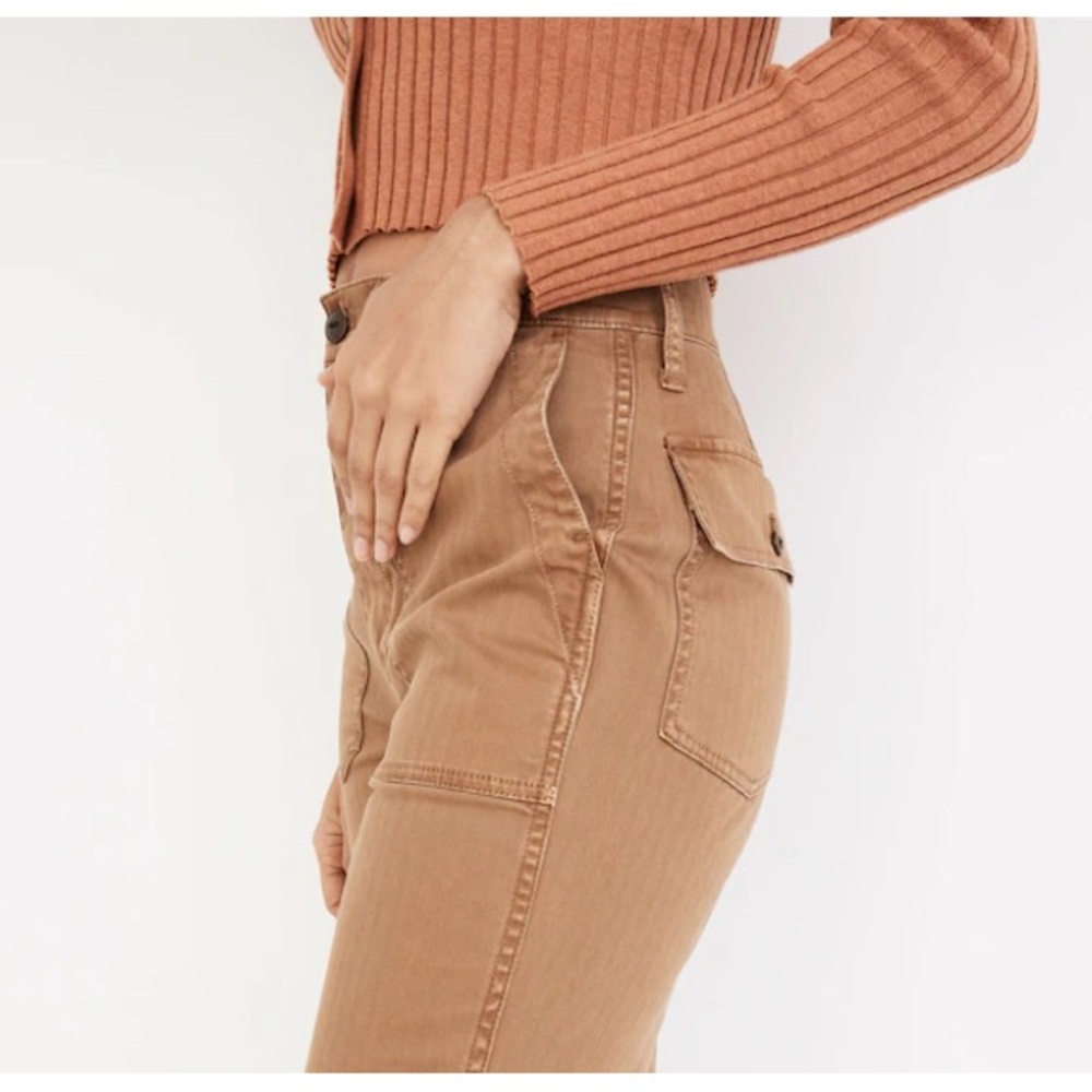 Madewell The Perfect Vintage Straight Workwear Pants tan 26 - Picture 2 of 5